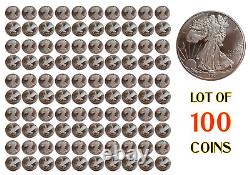100 LOT 1 TROY OUNCE/OZ. 999 Solid TITANIUM Walking Liberty Eagle Rounds Coins