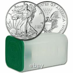 (10) American Silver Eagles Random Date Half Roll 10 Troy Ounces in US Mint Tube
