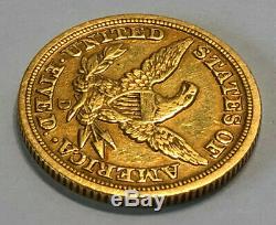 1848-D $5 Gold Liberty Half Eagle Coin, Dahlonega Mint, Mintage of only 47,465