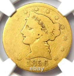 1856-S Liberty Gold Half Eagle $5 NGC AG3 Rare Date S Mint Gold Coin