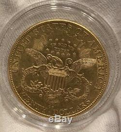 1890 CC $20 Carson City Liberty Gold Double Eagle Coin AU/BU Details US Mint