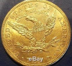 1893 Gold United States $10 Dollar Liberty Head Eagle Coin Philadelphia Mint