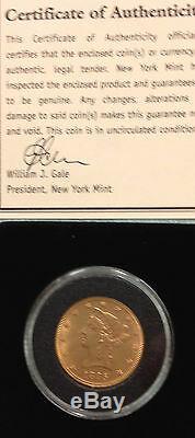 1895 $10 Eagle Gold Coin Uncirculated, NY Mint
