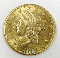 1898 S US Mint Liberty Head $20 Dollar Double Eagle Gold Coin UNC Free Ship