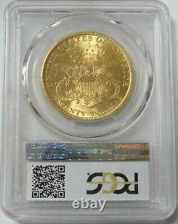 1899 Gold $20 Liberty Head Double Eagle Coin Pcgs Mint State 63