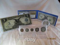 1899 Us Mint Coin Set And Black Eagle Silver Certificate Set- Rare Key Date