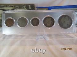 1899 Us Mint Coin Set And Black Eagle Silver Certificate Set- Rare Key Date