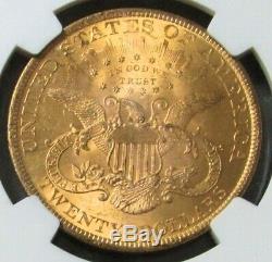 1900 Gold $20 Liberty Head Double Eagle Coin Ngc Mint State 63