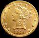 1906 D Gold Usa $10 Liberty Head Eagle Coin Philadelphia Mint Bu
