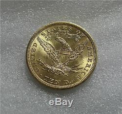 1906-d USA 10 Dollars Gold Eagle Coin Dollar Superb Bu Mint Sate ++++