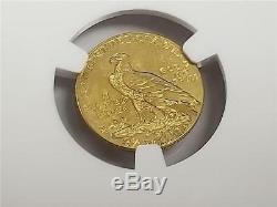1908 $2.5 Gold Indian Head Quarter Eagle AU Details NGC US Mint Coin