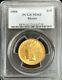1908 Gold $10 Dollar Indian Head Eagle Motto Coin Pcgs Mint State 61
