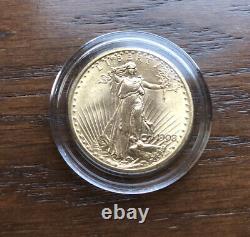 1908 NO MOTTO $20 St. Gaudens Double Eagle Gold Coin. GEM MINT STATE