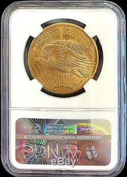 1908 (No Motto) $20 American Gold Double Eagle Saint Gaudens MS63 NGC Mint Coin