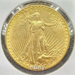 1910-D $20 American Gold Double Eagle Saint Gaudens AU/MS Key Date/Mint Coin