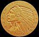 1910 Gold Us $5 Dollar Indian Head Half Eagle Coin Philadelphia Mint Au