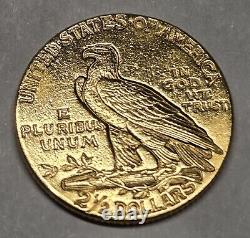 1913 $2.5 Quarter Eagle Gold Indian High Almost Uncirculated Condition