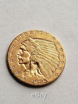 1925-D $2 1/2 Dollar Indian Head Eagle Gold Coin Denver Mint
