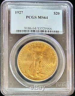 1927 $20 American Gold Double Eagle Saint Gaudens MS64 PCGS MINT Coin