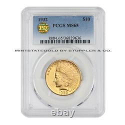 1932 $10 Gold Indian PCGS MS65 PQ Approved gem Philadelphia mint eagle coin