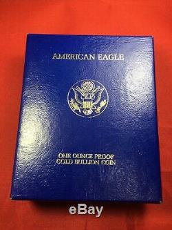 1986W $50 1oz PROOF American Gold Eagle In Original Mint Packaging