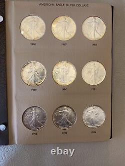 1986-2000 American Silver Eagle Set 15 Coins Never Out Of Book. Mint Condition