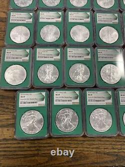 1986-2020 (35) Coin Silver Eagle Set Green Core MS69 (US Mint Sealed Box) 1996