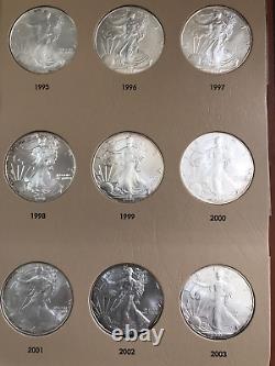 1986 2020 American Eagle Dollar Set Lot Of 35 Bu Pcs In Delux Dansco Album