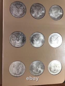 1986 2020 American Eagle Dollar Set Lot Of 35 Bu Pcs In Delux Dansco Album