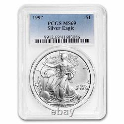 1986-2021 37-Coin Silver Eagle Set MS-69 PCGS (withPCGS Boxes) SKU#241880