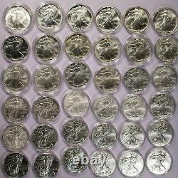 1986-2021 American Silver Eagle Lot Of 36 Coins BU Item#J