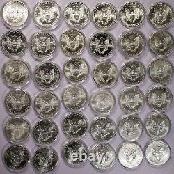 1986-2021 American Silver Eagle Lot Of 36 Coins BU Item#J