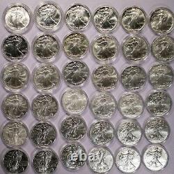 1986-2021 American Silver Eagle Lot Of 36 Coins BU Item#J