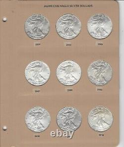 1986-2021 Complete American Silver Eagle-36 Coin Set-Dansco 7181 With Slipcase