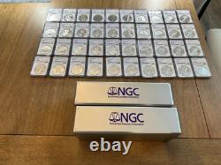 1986 2024 American Silver Eagle 40 Coin Set Ngc Ms69 Brown Premium Pq T 1 &2