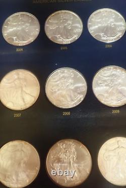 1986-2024 American Silver Eagle Set Lot of 40 Uncirculated coins