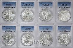 1986-2024 American Silver Eagles Complete 40 Coin Set Each Graded PCGS MS69