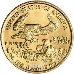 1986 American Gold Eagle 1/10 oz $5 BU coin in U. S. Mint Gift Box