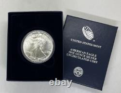1986 American Silver Eagle, First Year of Production, Beautiful Coin, OGP, no CA
