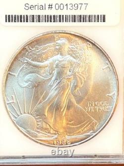 1986 American Silver Eagle Uncirculated No Mint Mark 1st Year Issue WithFREE Coins