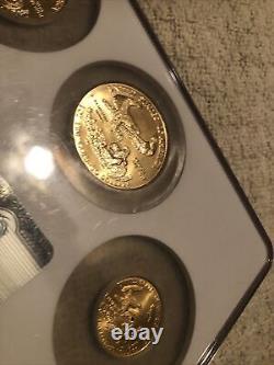 1986 Gold American Eagle 4 Coin Mint State 69 Set NGC MS69 1st Year