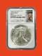 1986-s Early Production Silver Eagle Ngc Ms69 -john Wayne Facsimile Label