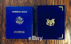1986 US Mint $50 First Mintage 1oz Gold Eagle Proof Coin Orig. Case, Paper, Box