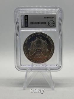 1987 American Silver Eagle ICG MS70 Initial Production, signed