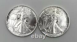 1987 American Silver Eagle Lot Of 5 Coins Gem-chbu