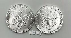 1987 American Silver Eagle Lot Of 5 Coins Gem-chbu