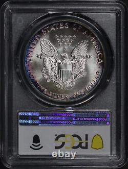 1987 American Silver Eagle PCGS MS-69 Blue & Violet Toning