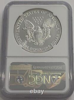 1987 S $1 Ngc Mint Error Ms69 American Silver Eagle Obverse Struck Thru Trolly L