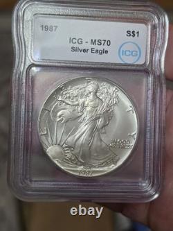 1987 Silver Eagle Icg Ms70