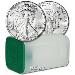 1988 American Silver Eagle (1 oz) $1 1 Roll Twenty 20 BU Coins in Mint Tube
